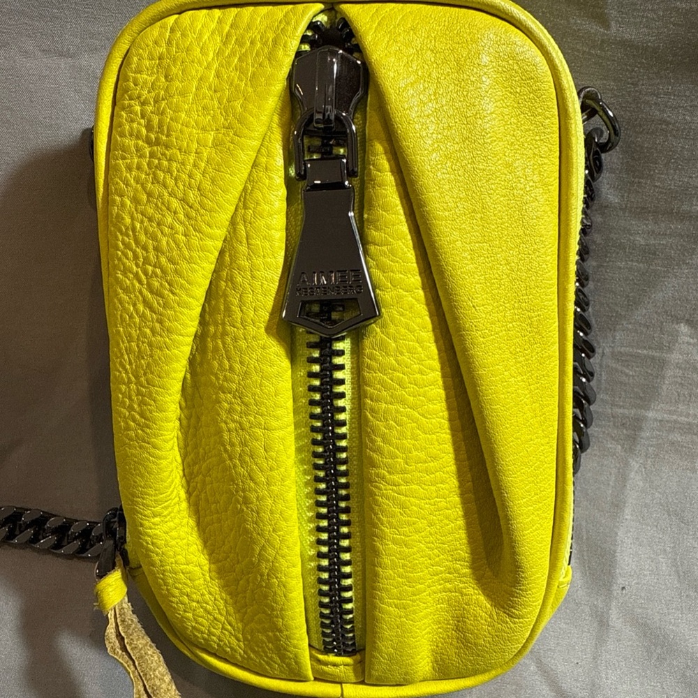 Aimee Kestenberg Leather Crossbody Handbag with RFID Security – Tamitha Yellow - Picture 14 of 16
